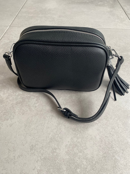 Crossbody Bag Silver Hardware Black