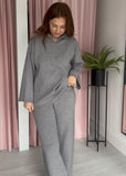 Zip Front Loungeset - Grey