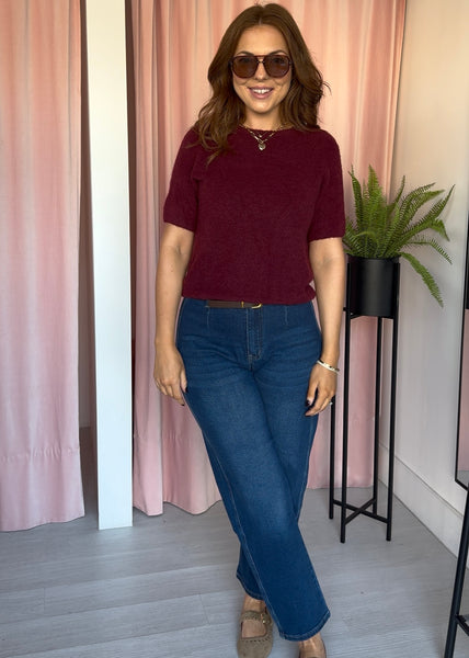 T-shirt Jumper - Burgundy