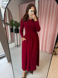 Knitted Leni Dress - Wine