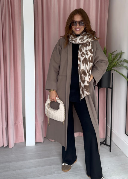 Oversized Coat - Taupe