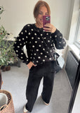 Knitted Polka Dot Jumper - Black