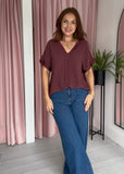 Posh T Shirt  - Burgundy