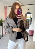 Checked Funnel Neck Trench