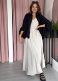 Bubble Hem Batwing Bomber - Black