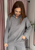 Zip Front Loungeset - Grey
