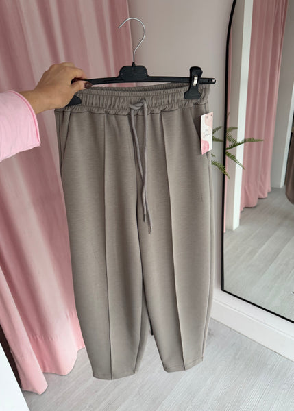 Barrel Leg Jogger - Taupe