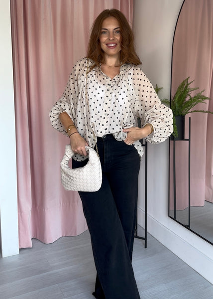 Polka Dot Shirt - Cream