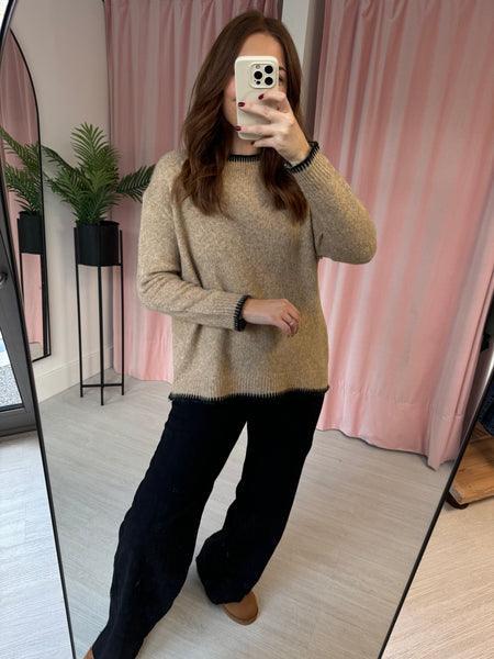 Blanket Stitch Jumper - Camel