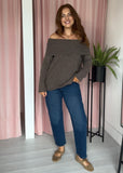 Bardot Jumper - Taupe