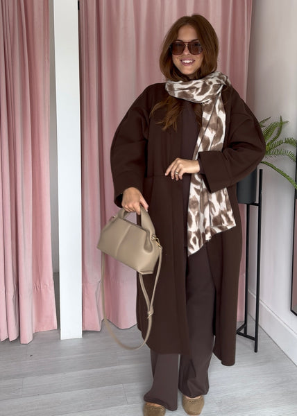 Oversized Coat - Brown