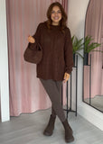 Cable Knit Jumper - Brown