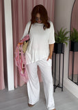 Soft Rib Asymmetric T - White