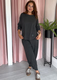 Barrel Leg Cotton Co-ord - Grey