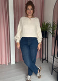 Twist Detail Jumper - Cream