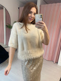 Feather Jumper - Cream