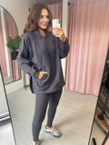 Hoodie & Leggings Co-ord - Charcoal Grey