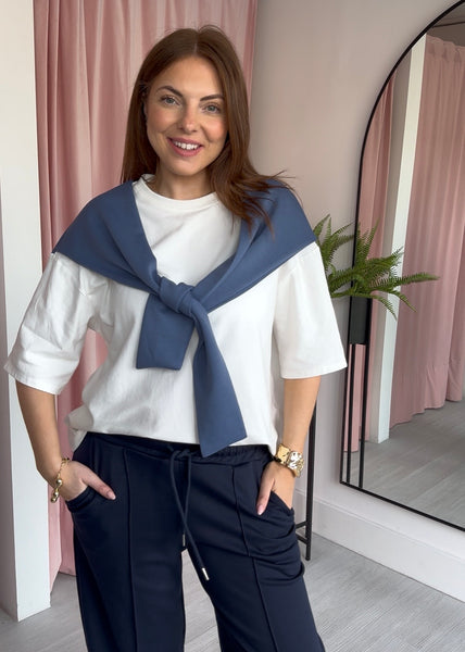 Off Duty Layered T - Blue