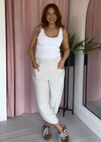 Drapey Barrel Leg Trousers - Stone