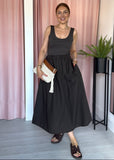 Poplin Pocket Skirt - Brown
