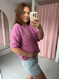 Button Front Cardigan - Pink