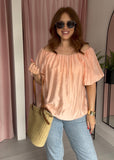 Puffball Top - Peach