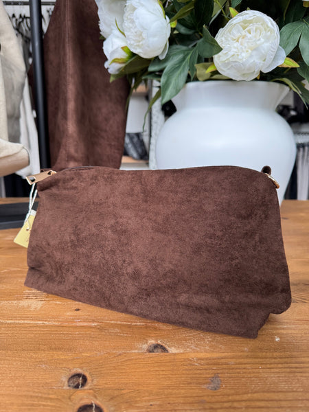 Cross Body Soft Slouch Bag - Brown