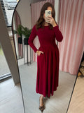 Knitted Leni Dress - Wine