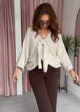 Bow Front Jumper - Cream