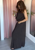 Bubble Hem Co-ord - Brown