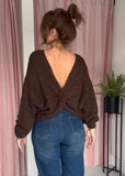 Twist Detail Jumper - Chocolate