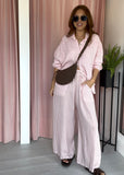 Stripey Trousers - Light Pink
