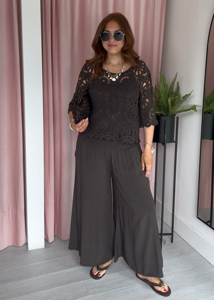 Palazzo Trousers - Brown