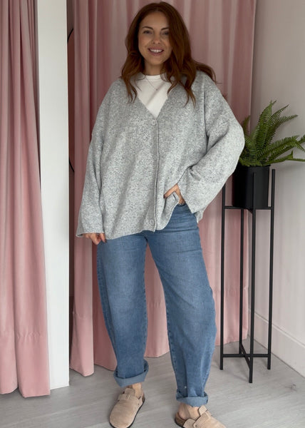 Barrel Leg Jeans - Mid Blue