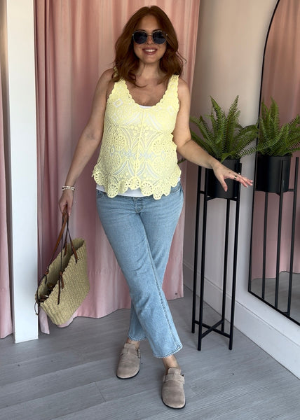 Crochet Cami - Lemon