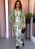 Patterned Shirt & Trouser Co-ord - Green & Biege