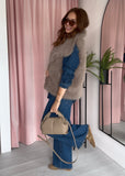 Faux Fur Gilet - Taupe