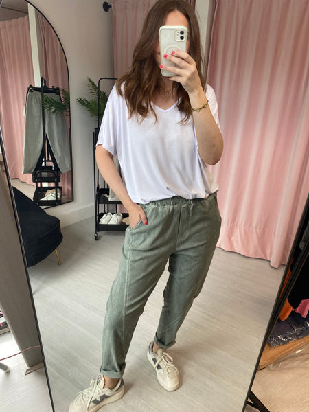 Peg Trousers - Khaki