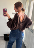 Twist Detail Jumper - Chocolate