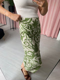 Hawaiian Print Skirt - Green