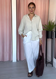Cotton Cheesecloth Shirt - Biege