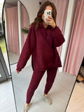 Hoodie & Leggings Co-ord - Burgandy