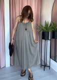 Cotton Raw Edge V Neck Dress - 5 Colours
