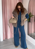 Faux Fur Gilet - Taupe