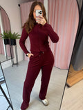 Molly Cardigan Co-ord - Burgandy