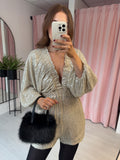 Sequin Playsuit - Champagne