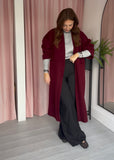 Oversized Coat - Berry