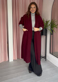 Oversized Coat - Berry