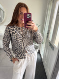 Lurex Leopard Cardigan