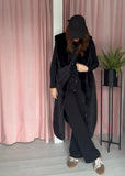 Faux Fur Longline Gilet - Black
